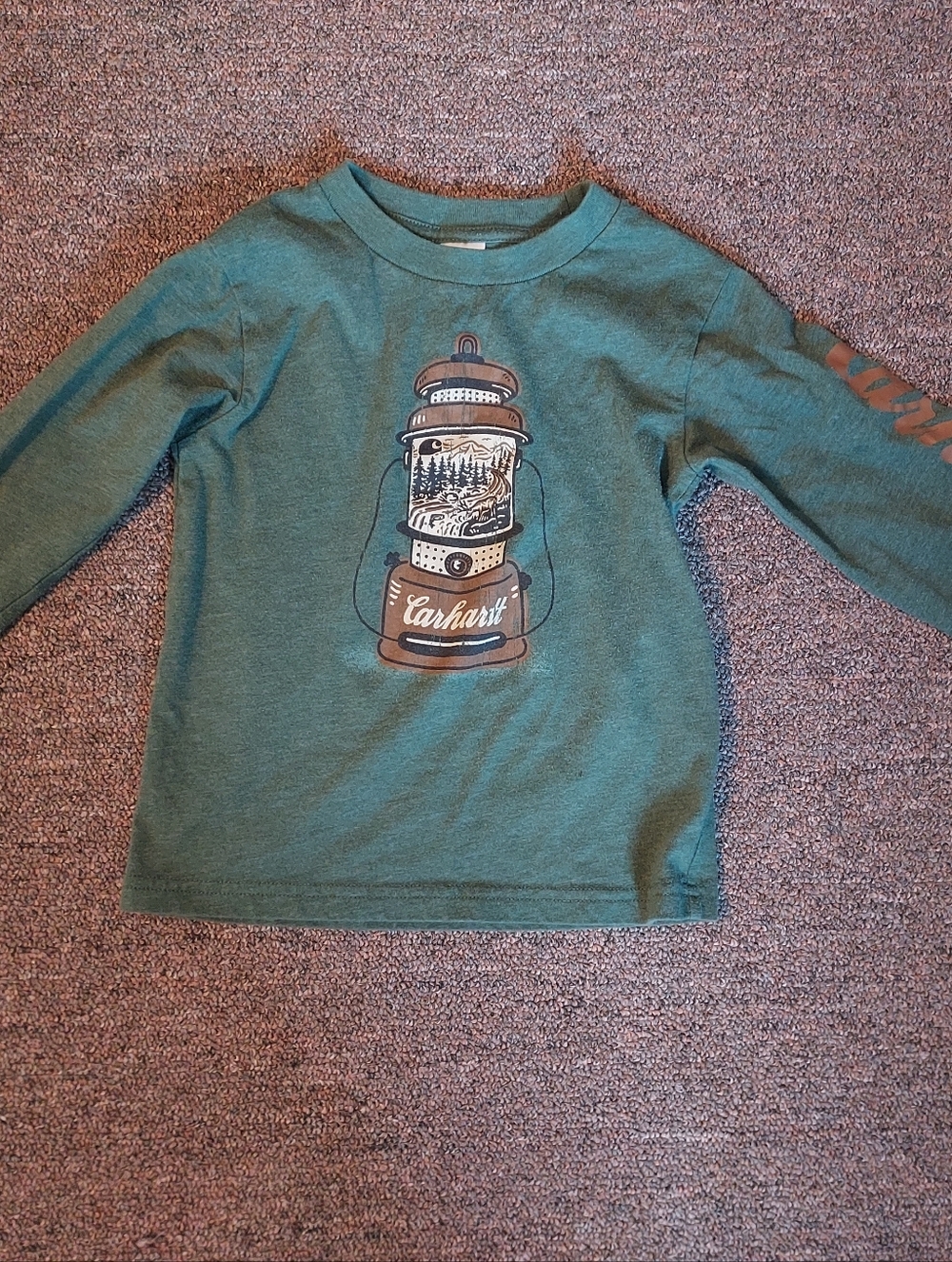 Carhartt Teal Lantern Graphic Long-Sleeve Tee for Kids
